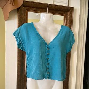 Button Up Crop Top